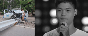 ศิลปินเดอะวอยซ์ดับสลด! รถบรรทุกน้ำพุ่งชนเสาไฟฟ้าหักโค่นกว่า 20 ต้น ทำไฟดับทั่วเชียงใหม่